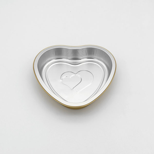 Heart shaped aluminum foil box 670ml