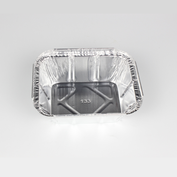 Rectangular aluminum foil box 410ml