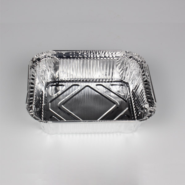 Rectangular aluminum foil box 610ml