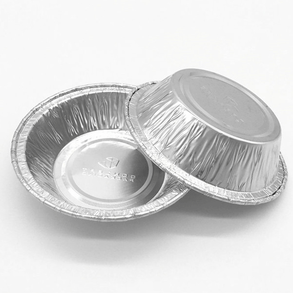 Round four inch aluminum foil dish