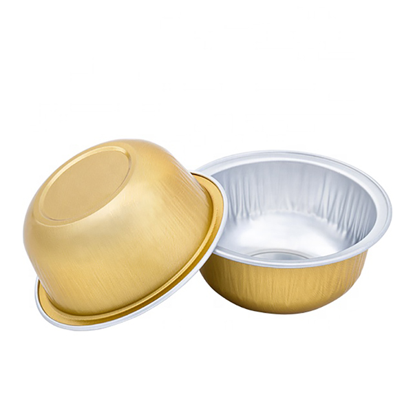 Gold round aluminum foil container 50ml
